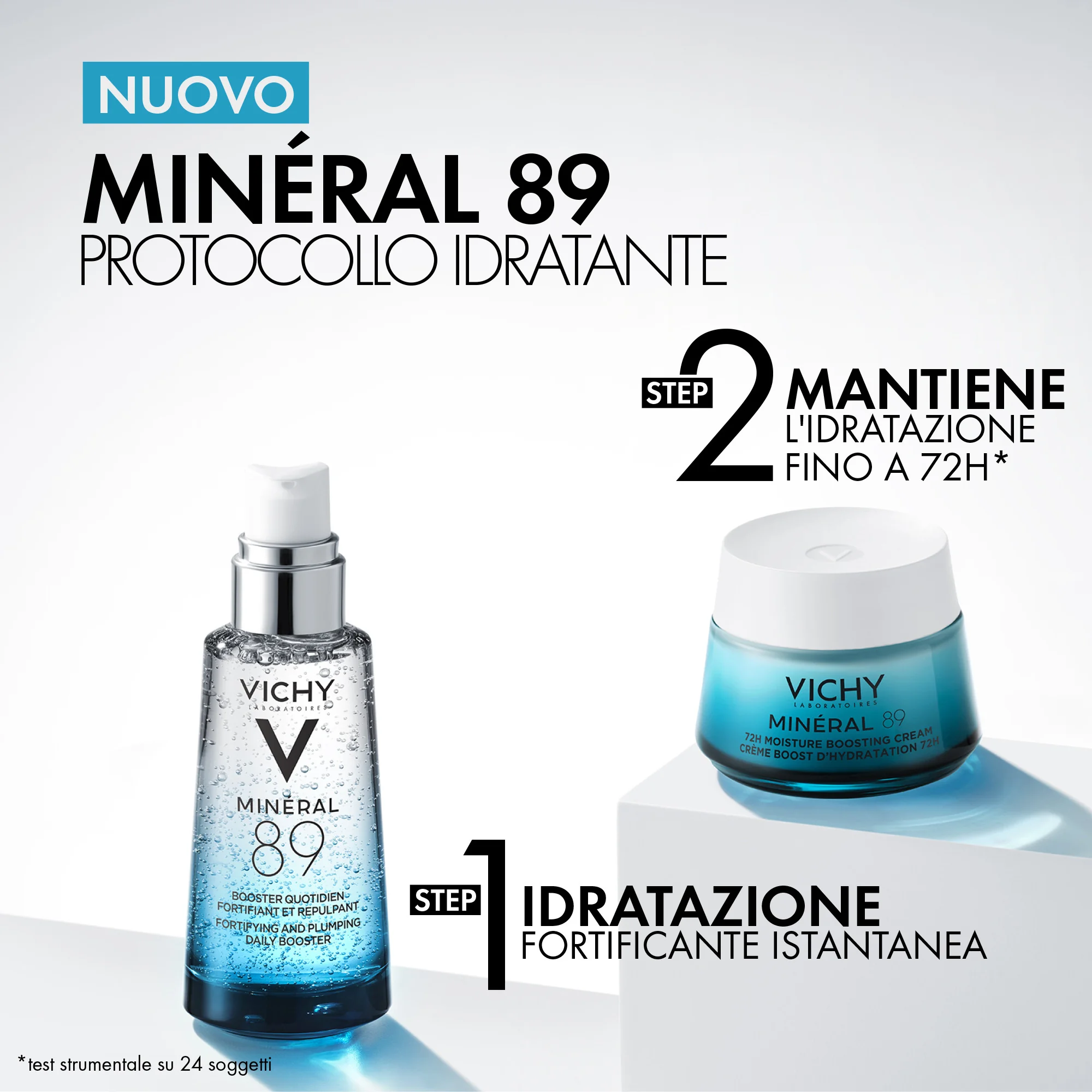 Vichy Minèral 89 Crema Leggera 50 Ml Idratazione profonda 72h per tutti i tipi di pelle