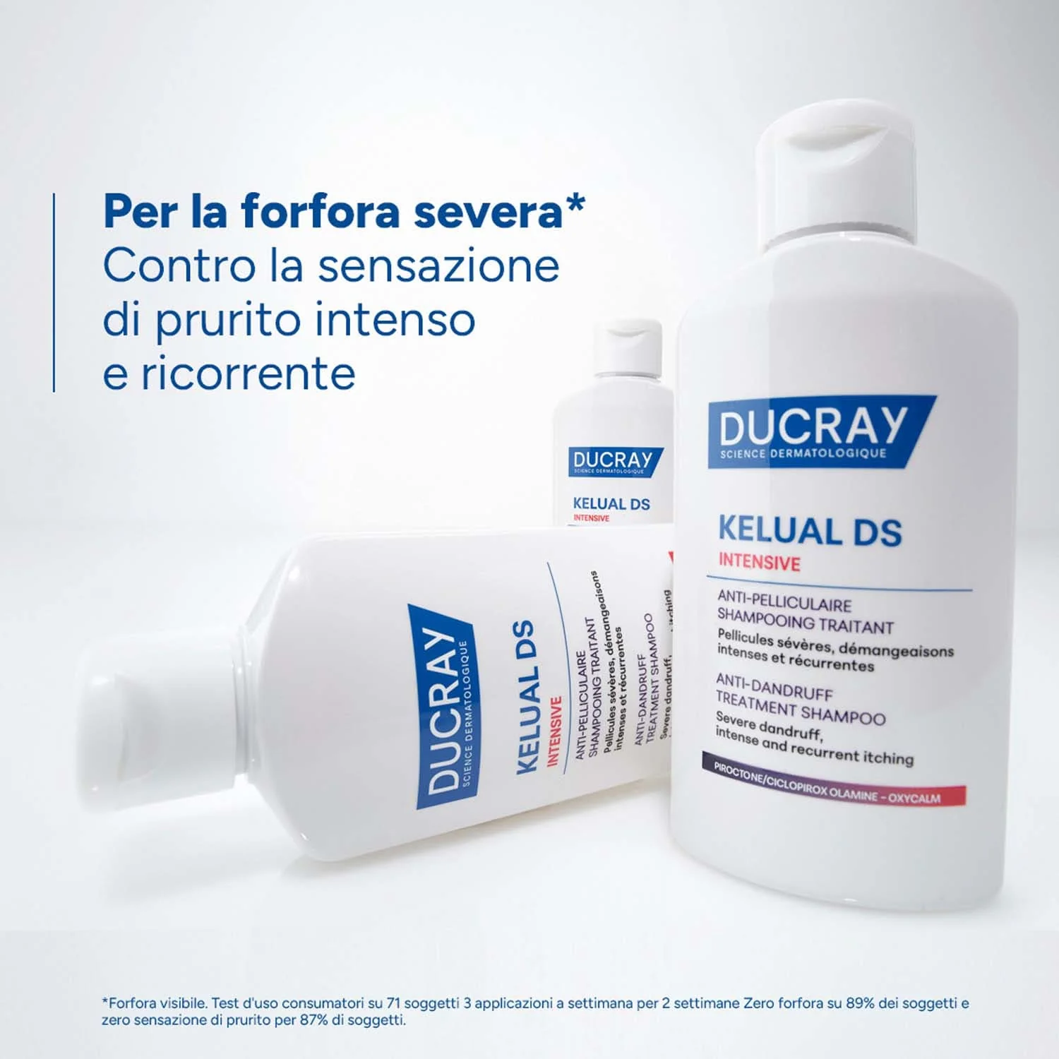 Ducray Kelual Ds Intensive Shampoo Antiforfora 100 Ml Riduce Sensazione di Prurito