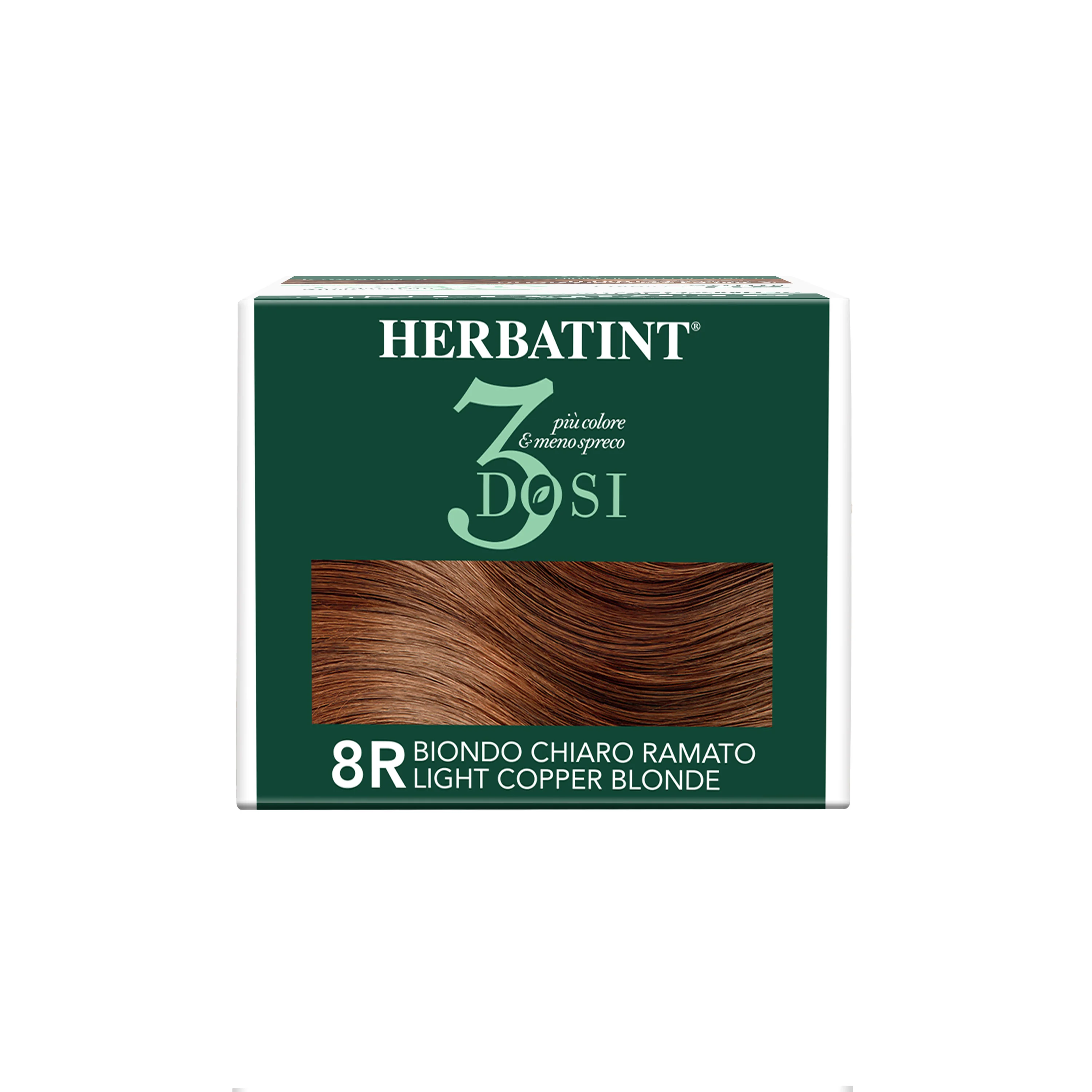 Herbatint Tintura Capelli Gel Permanente 3Dosi 8R Biondo Chiaro Ramato 300 ml