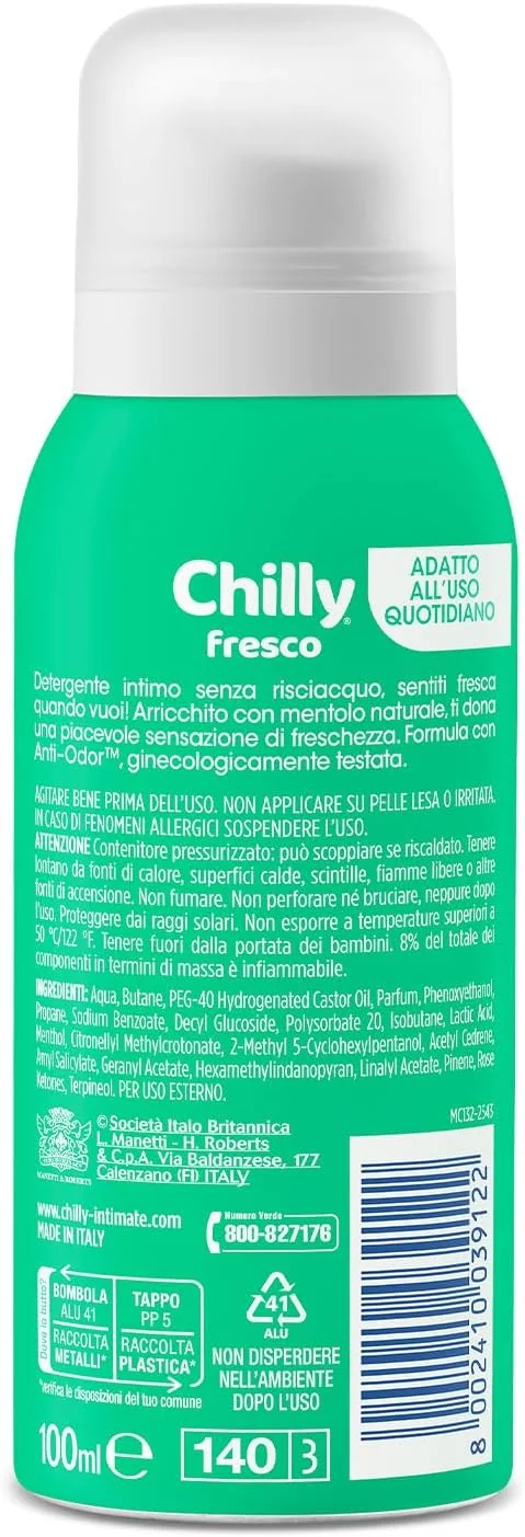 Chilly Detergente No Rinse Fresco 100 ml Senza risciacquo