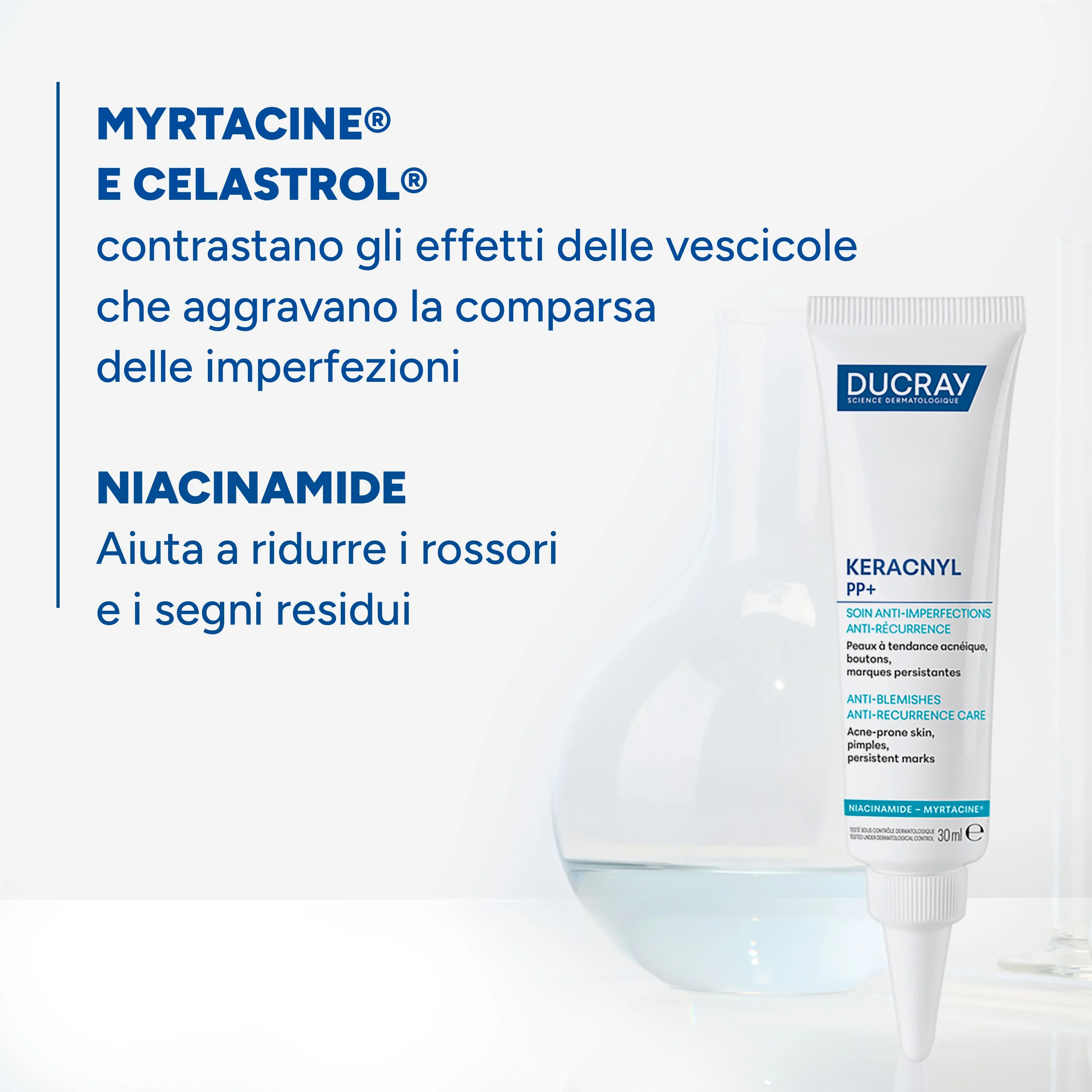Ducray Keracnyl  PP + Crema Anti-imperfezioni 30 ml Per Pelle Grassa e Acneica