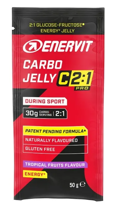 Enervit C2 1 Carbo Jelly 50 G Facile e Veloce da Assumere Durante lo Sport