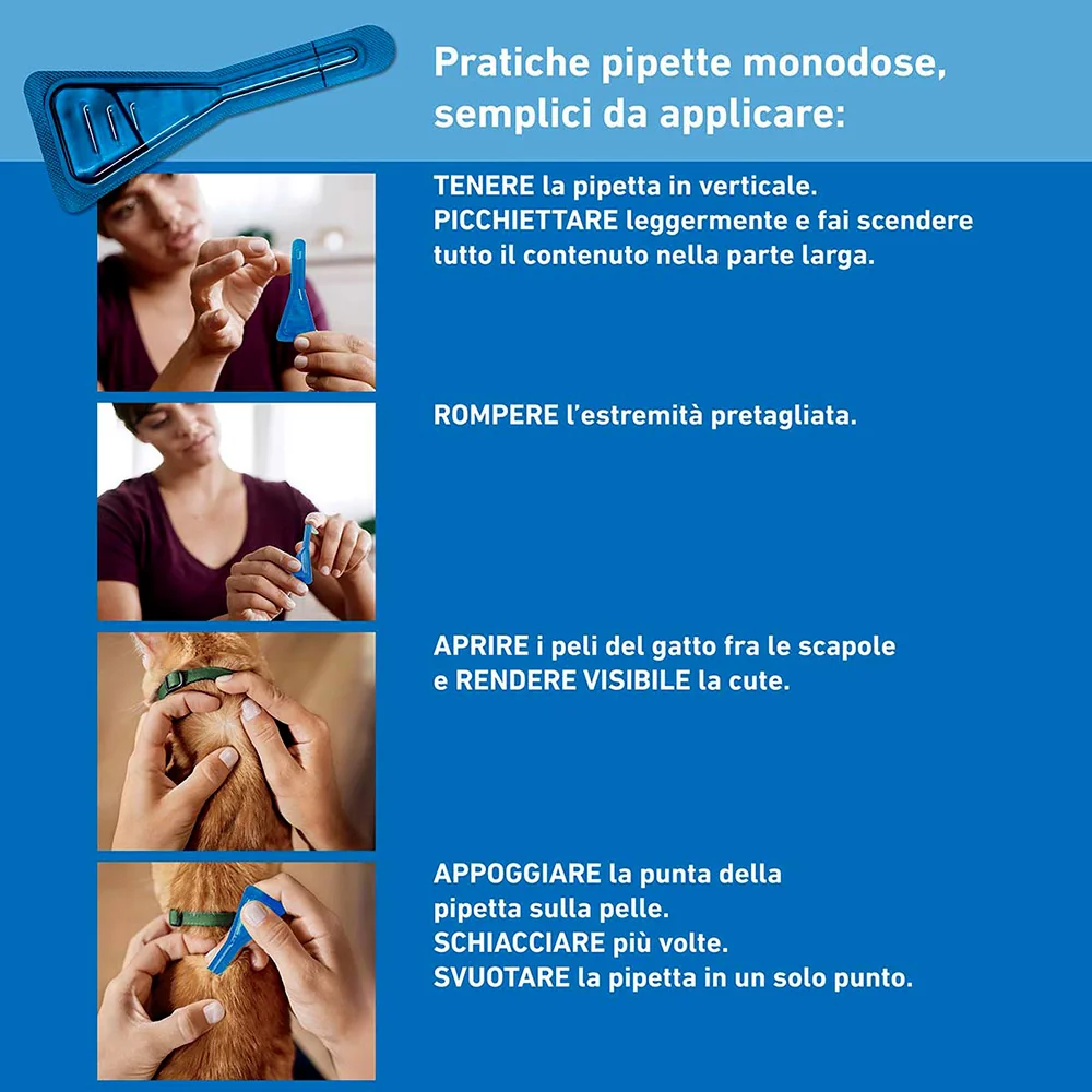 Frontline Spot On Gatti X3 Antiparassitario Contro Pulci, Zecche E Pidocchi
