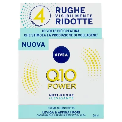 Nivea Q10 Power Crema Giorno Anti-Rughe + Levigante SPF 15 Anti- età