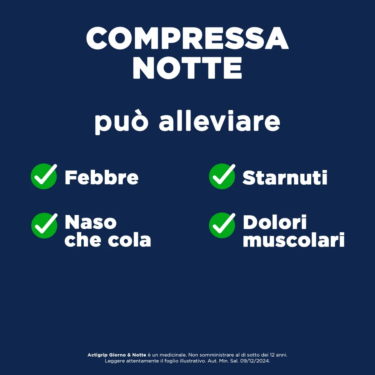 Actigrip Giorno E Notte 12+4 Compresse Raffreddore e Influenza