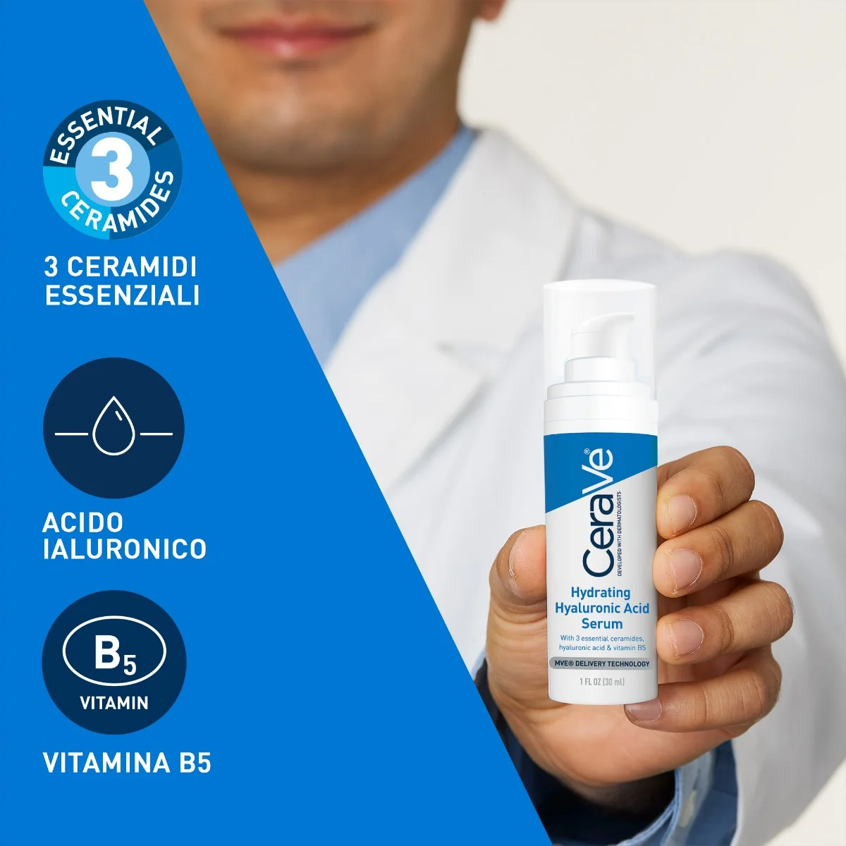 Cerave Siero con Acido Ialuronico 30 Ml Idratazione profonda