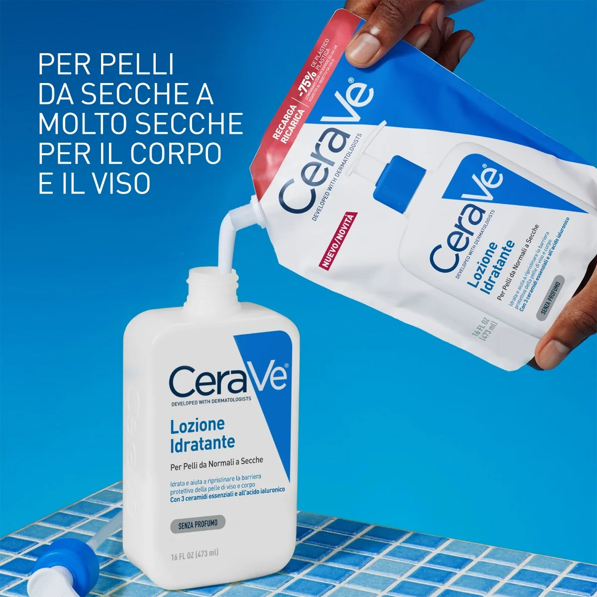 Cerave Lozione Idratante Refill 473 ml Idratazione Cutanea