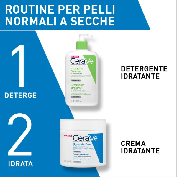 Cerave Crema Corpo Idratante 48h 177 Ml Ideale Per Pelle Secca e Molto Secca