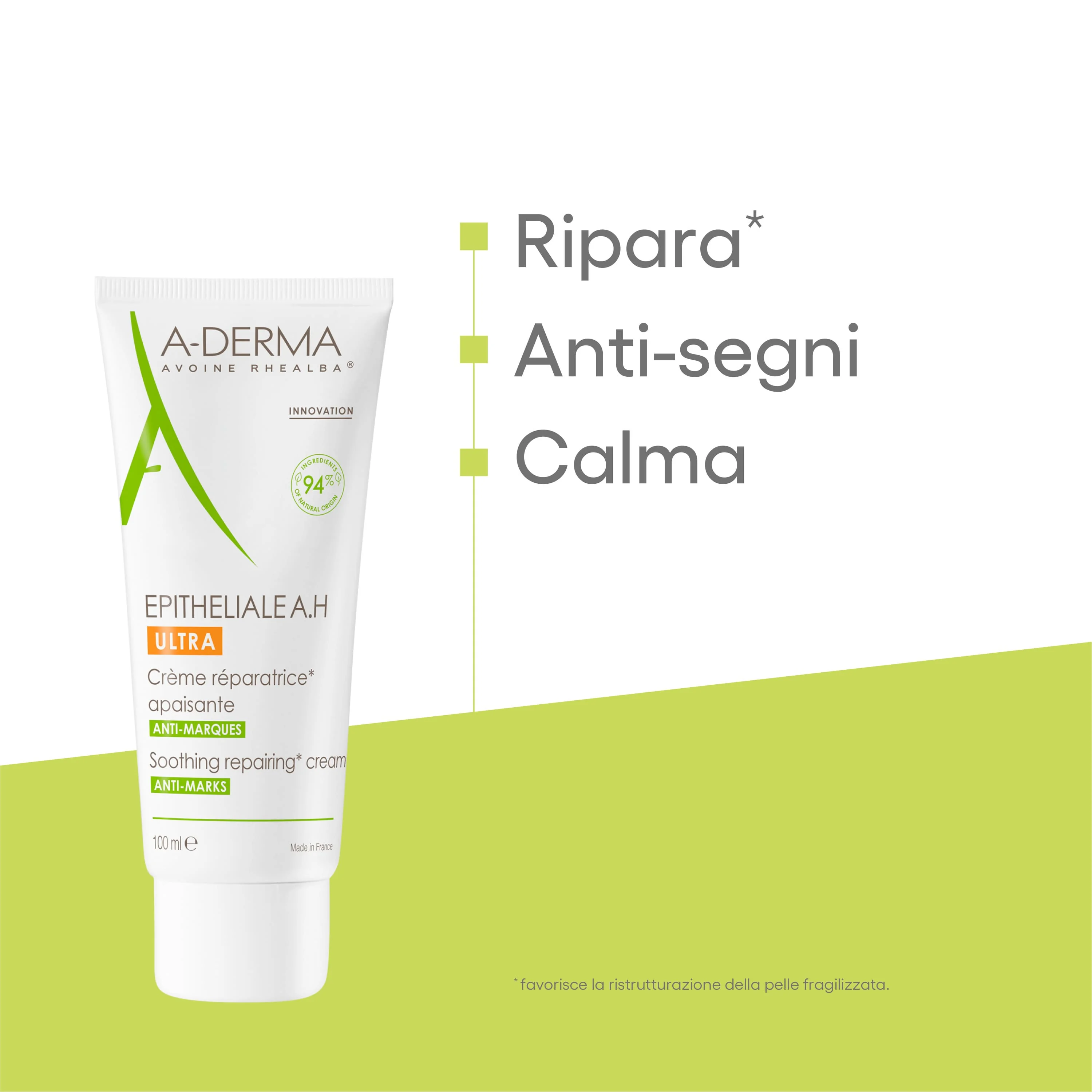 A-Derma Epitheliale A.H Ultra Crema ristrutturante lenitiva 100 ml Pelle Fragilizzata