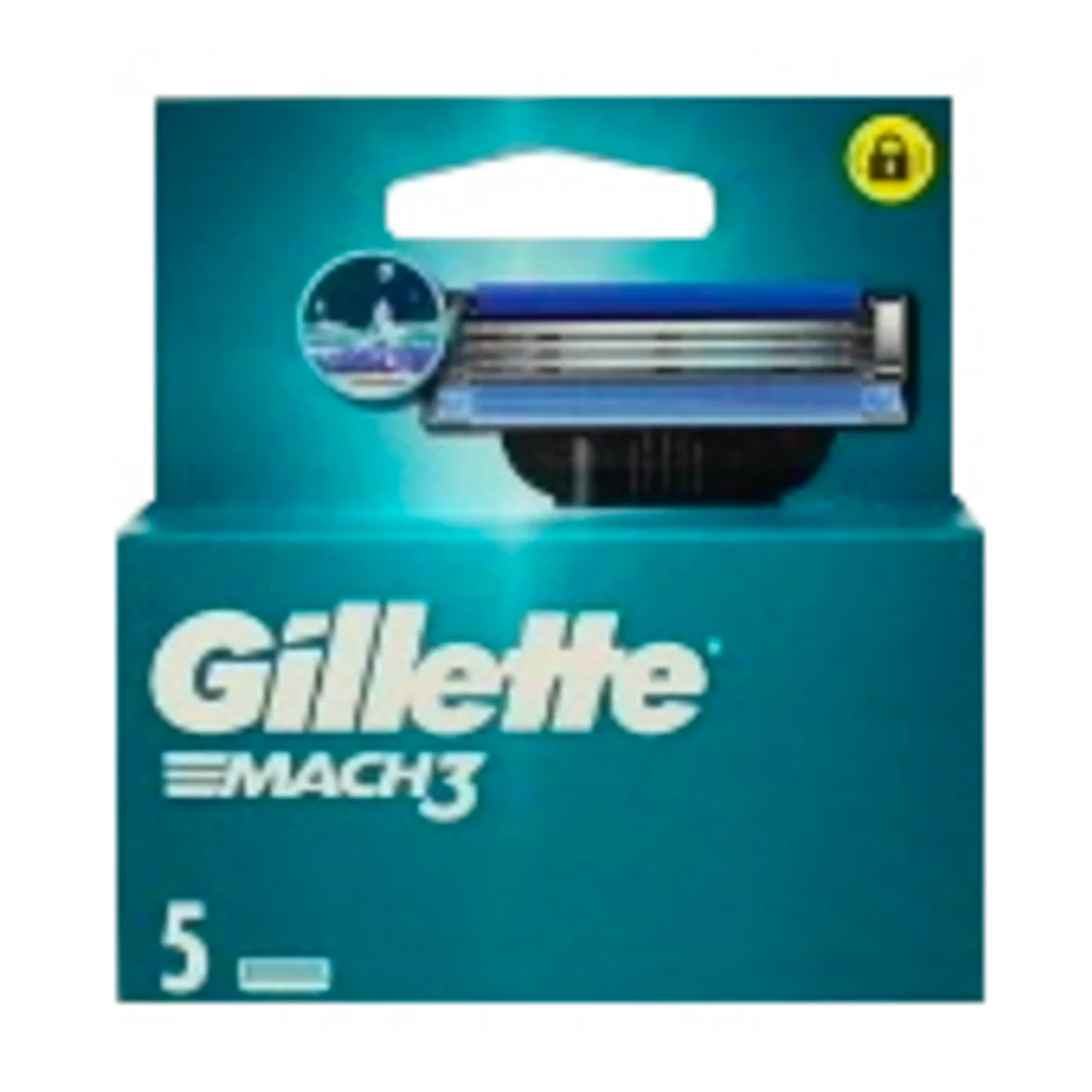 Gillette Lame Mach3 5 Pezzi Lame di Ricambio per Rasoio da Uomo