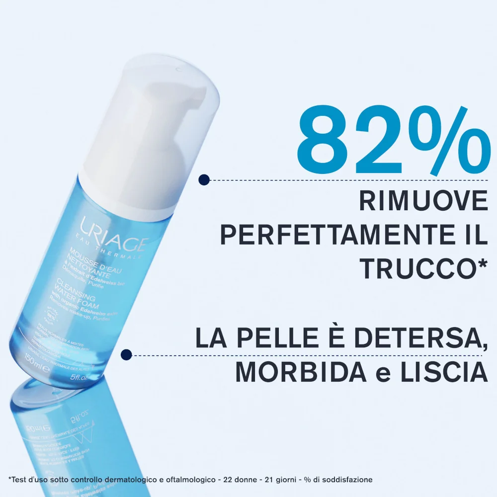 Uriage Mousse D'Eau Nettoyante 150 ml Schiuma Micellare Detergente