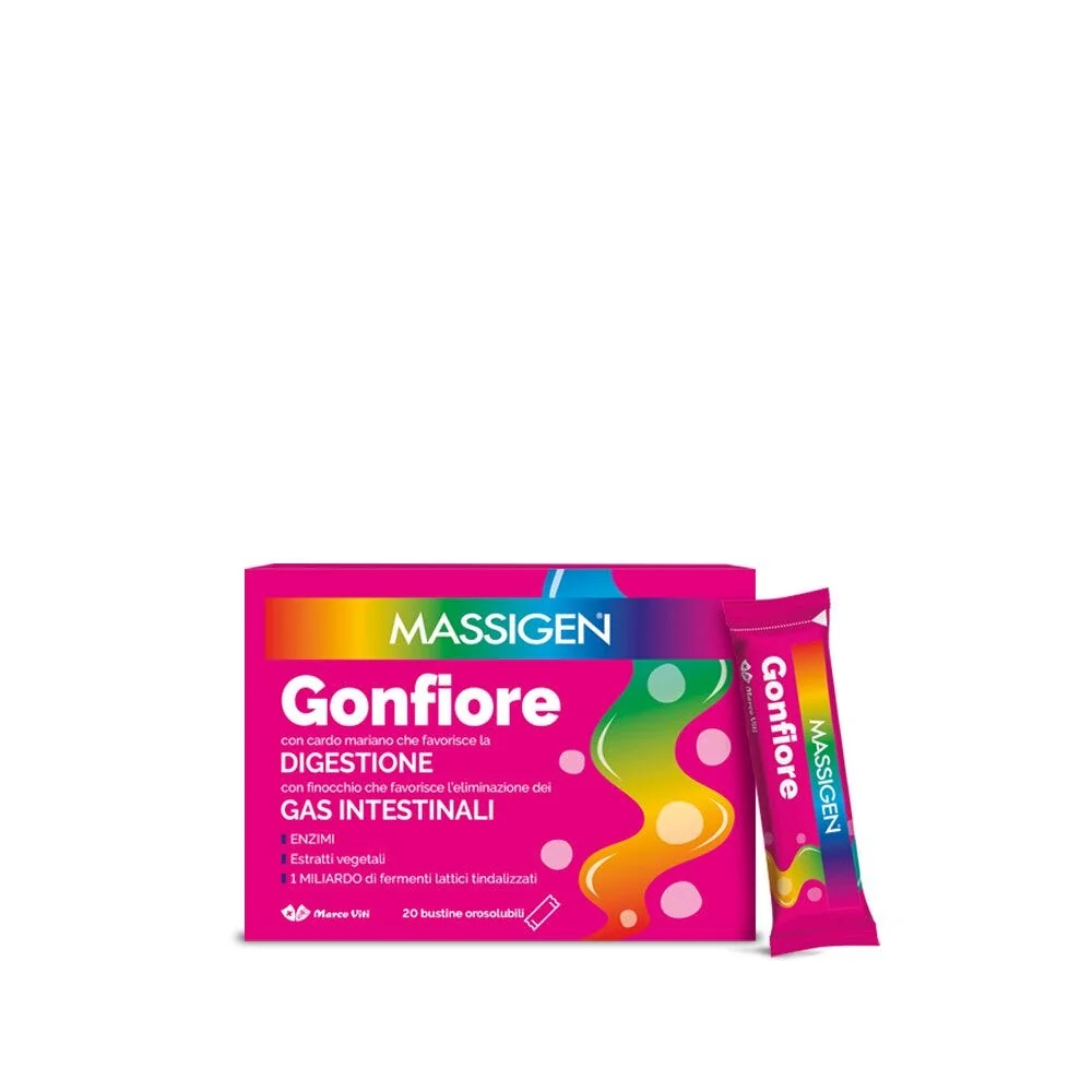 Massigen Gonfiore 20 Stick Pack Senza Glutine