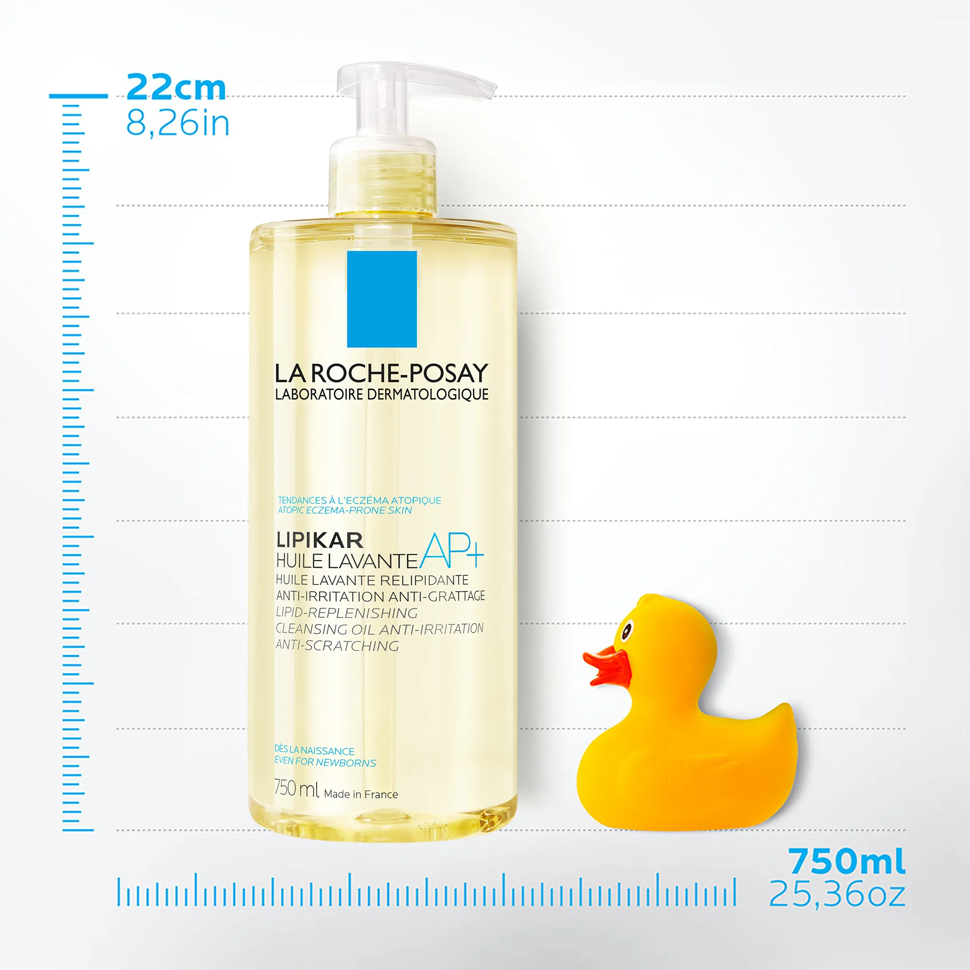 La Roche Posay Lipkar Huile Lavante AP+ 750 ml Olio Detergente Anti Arrossamenti