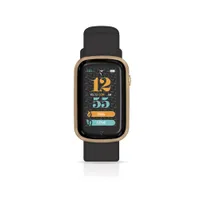 Techmade Steps Smartwatch Black Golden Rose
