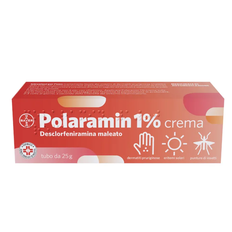 POLARAMIN 1% CREMA DERMATITI DESCLORFENIRAMINA MALEATO 25 G
