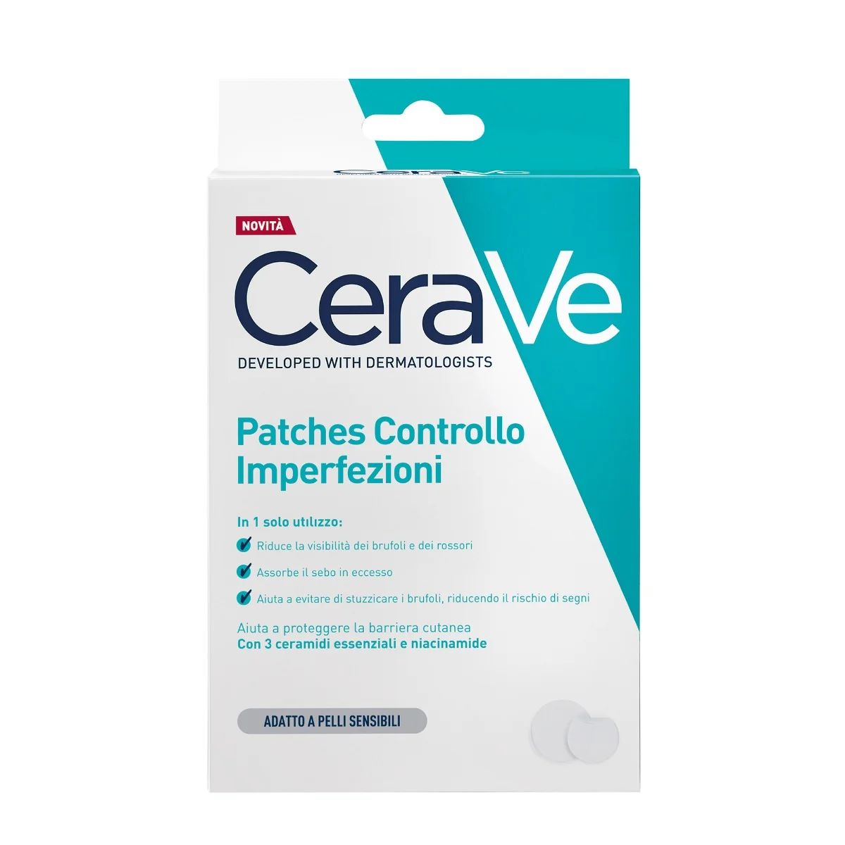 Cerave Patches per il Controllo delle Imperfezioni 22 Pezzi Trattamento Brufoli