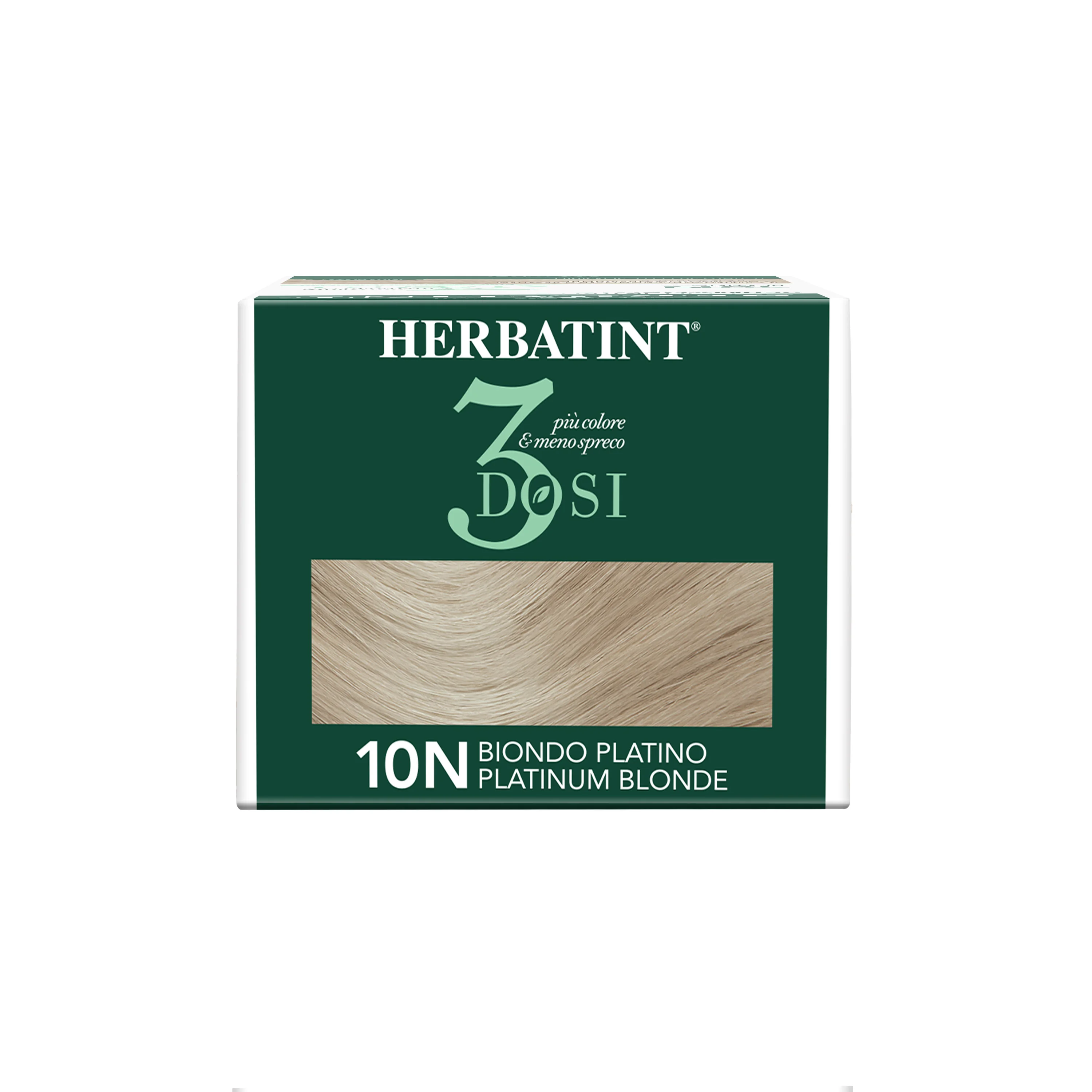 Herbatint Tintura Capelli Gel Permanente 3Dosi 10N Biondo Platino 300 ml 