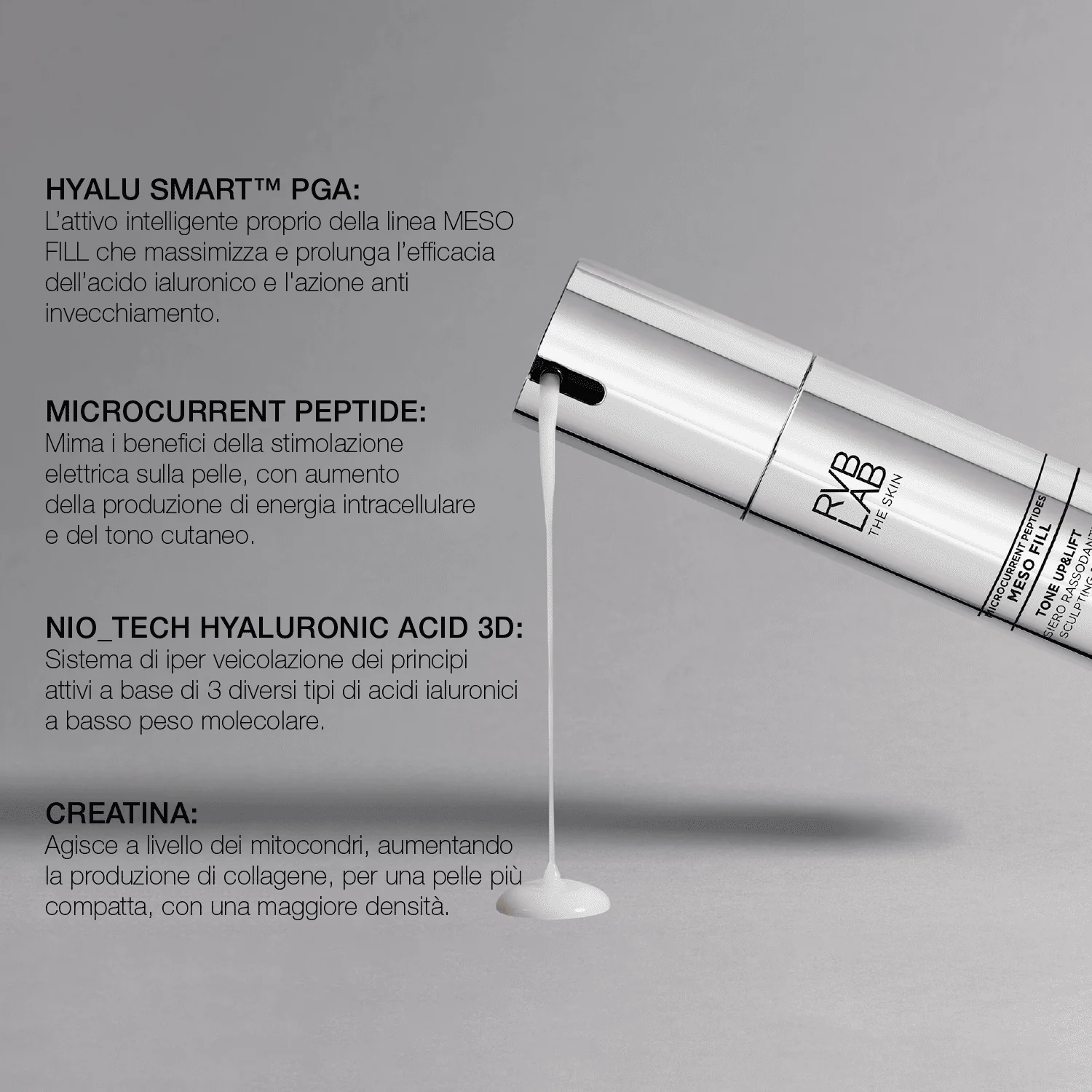 Rvb Lab Siero Rassodante Mesofill Tone Up & Lift 30 ml Trattamento Intensivo