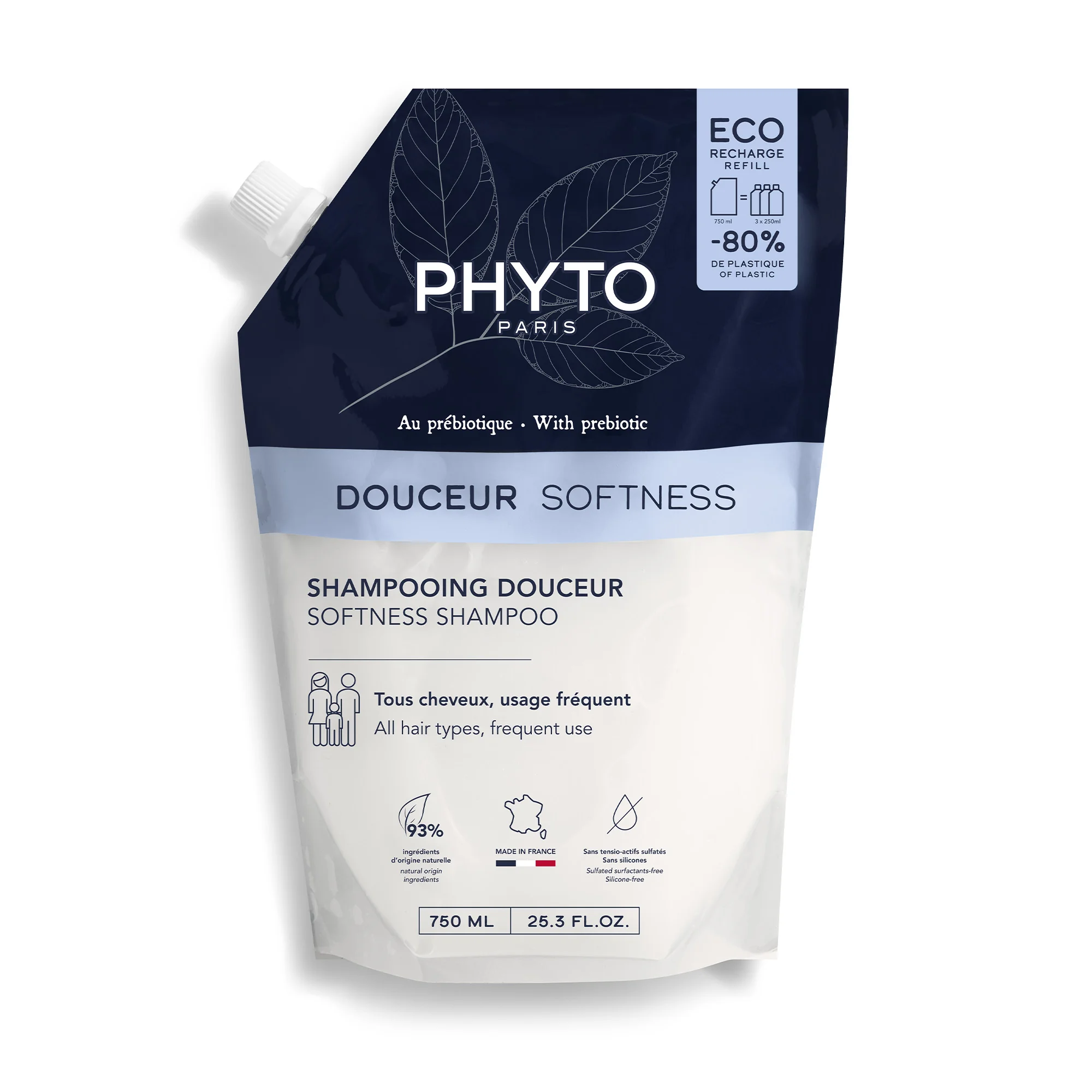 Phyto Paris Douceur Ricarica Shampoo 750 Ml Formato Ricarica