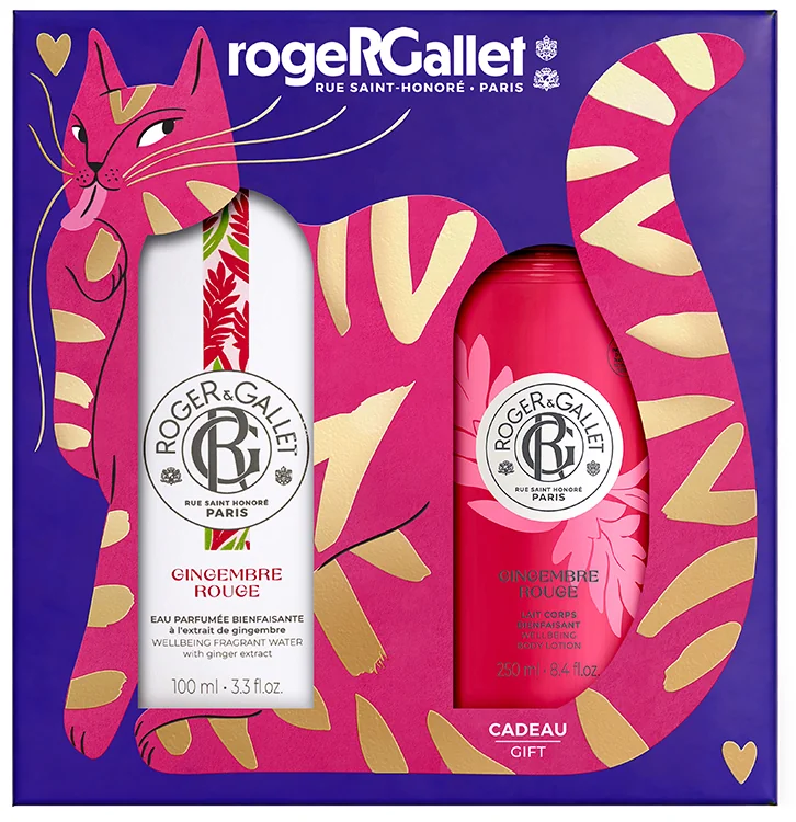 Roger&Gallet Set Natale Gingembre Rouge Eau De Toilette 100 ml + Latte Corpo 250 ml Profumazione del Corpo