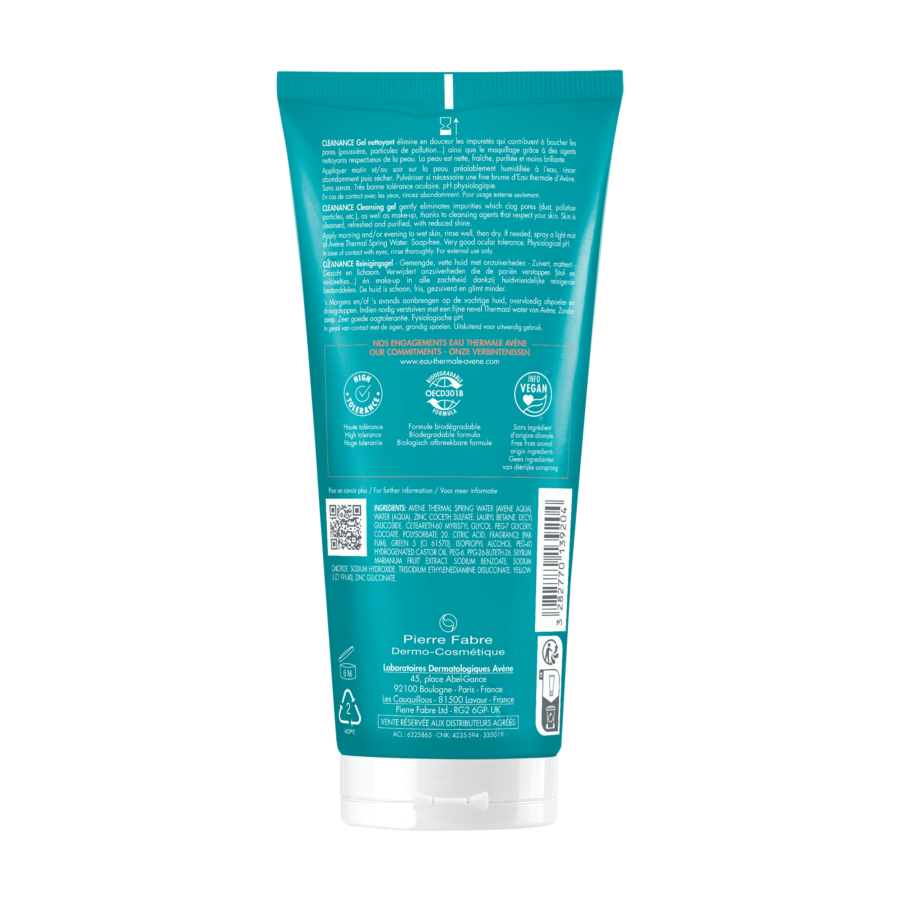 Avene Cleanance Gel Detergente Pelle Sensibile e con Tendenza Acneica 200 ml Pelle Sensibile