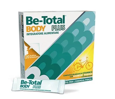 Be Total Body Plus 20 Bustine Orosolubili - Integratore di Vitamine B, Magnesio e Potassio