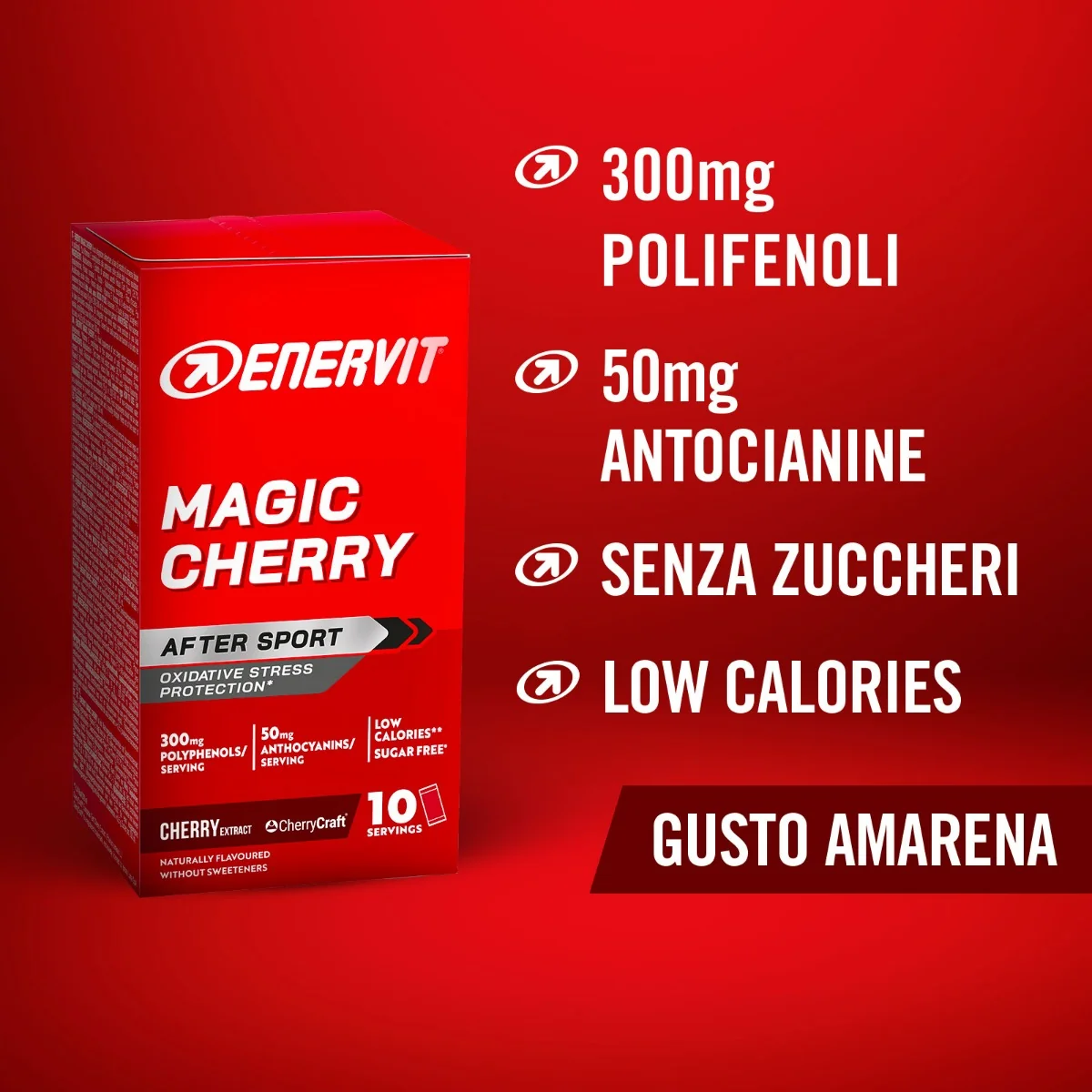 Enervit Sport Magic Cherry 10 Bustine Recupero post-workout