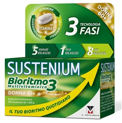 Sustenium Bioritmo 3 Multivitaminico Donna 60+ Integratore Con Vitamina D 30 Compresse