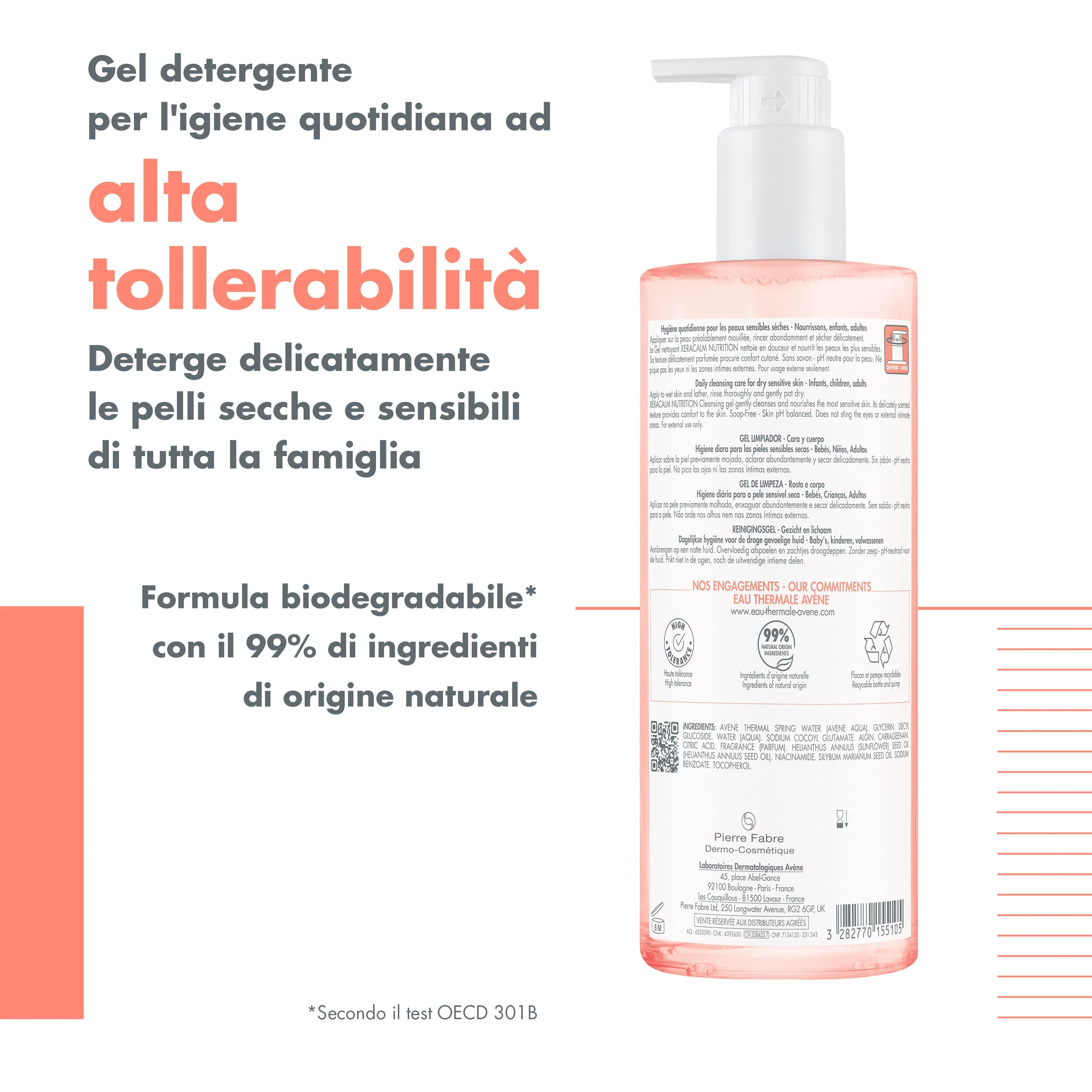 Eau Thermale Avène Xeracalm Nutrition 750 ml Gel Detergente