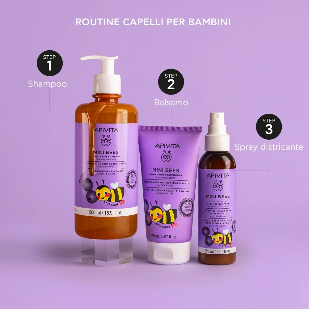 Apivita Kids Shampoo Blub & Honey 500 Ml Shampoo Delicato Bimbi