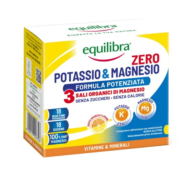 Potassio & Magnesio Zero 3 18 Bustine Sali Minerali Senza Zucchero