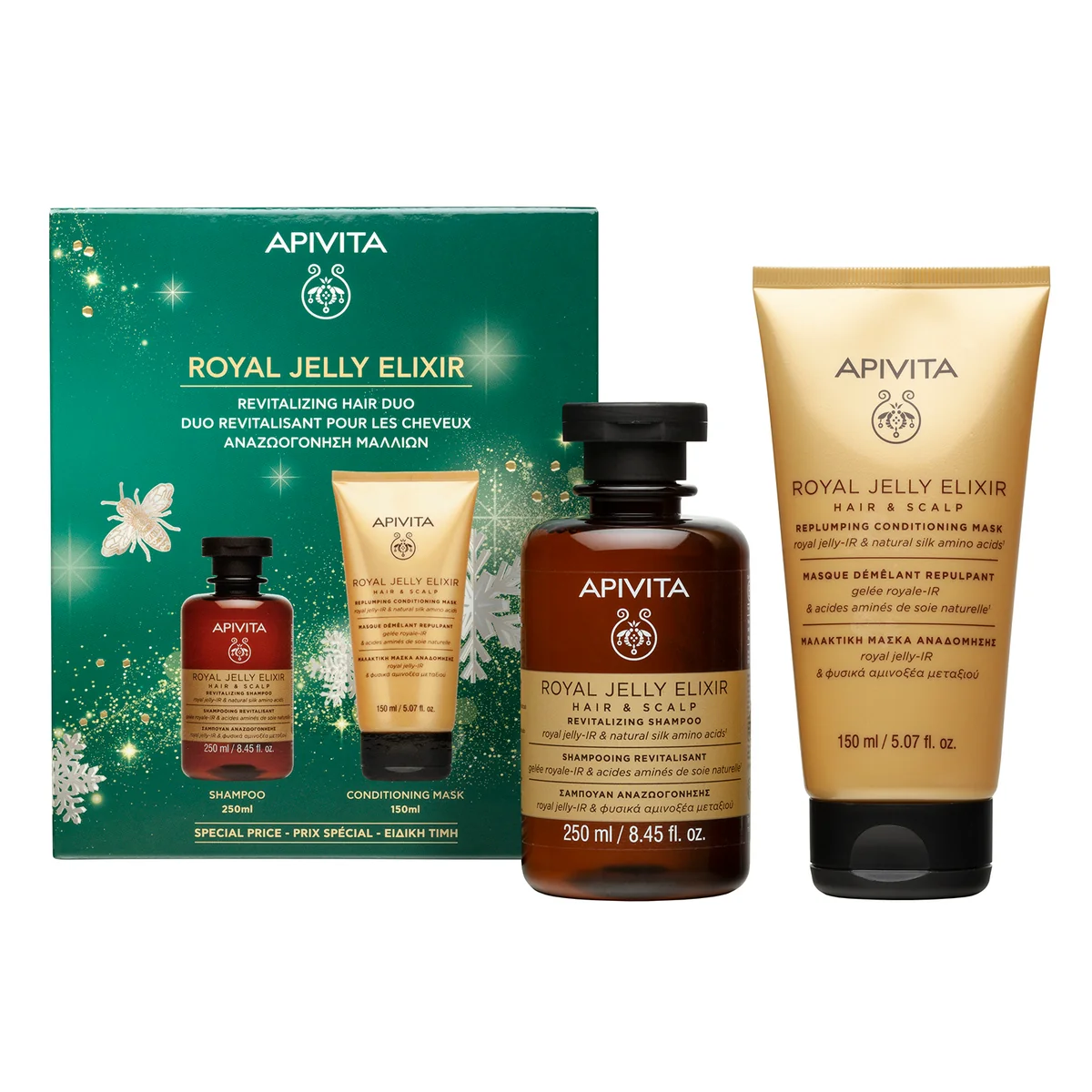 Apivita Pro Xm Royal Jelly Shampoo&Conditioner Mask