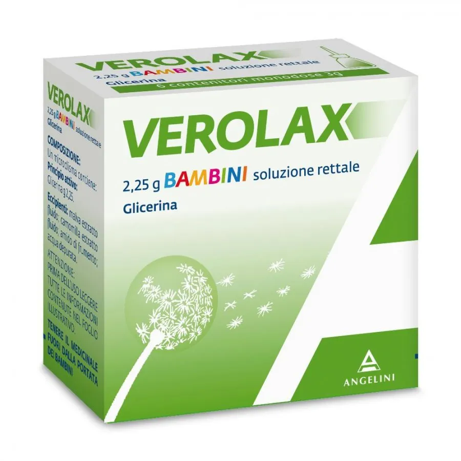 Verolax Bambini Soluzione Rettale 2,25 gr Glicerina 6 Clismi
