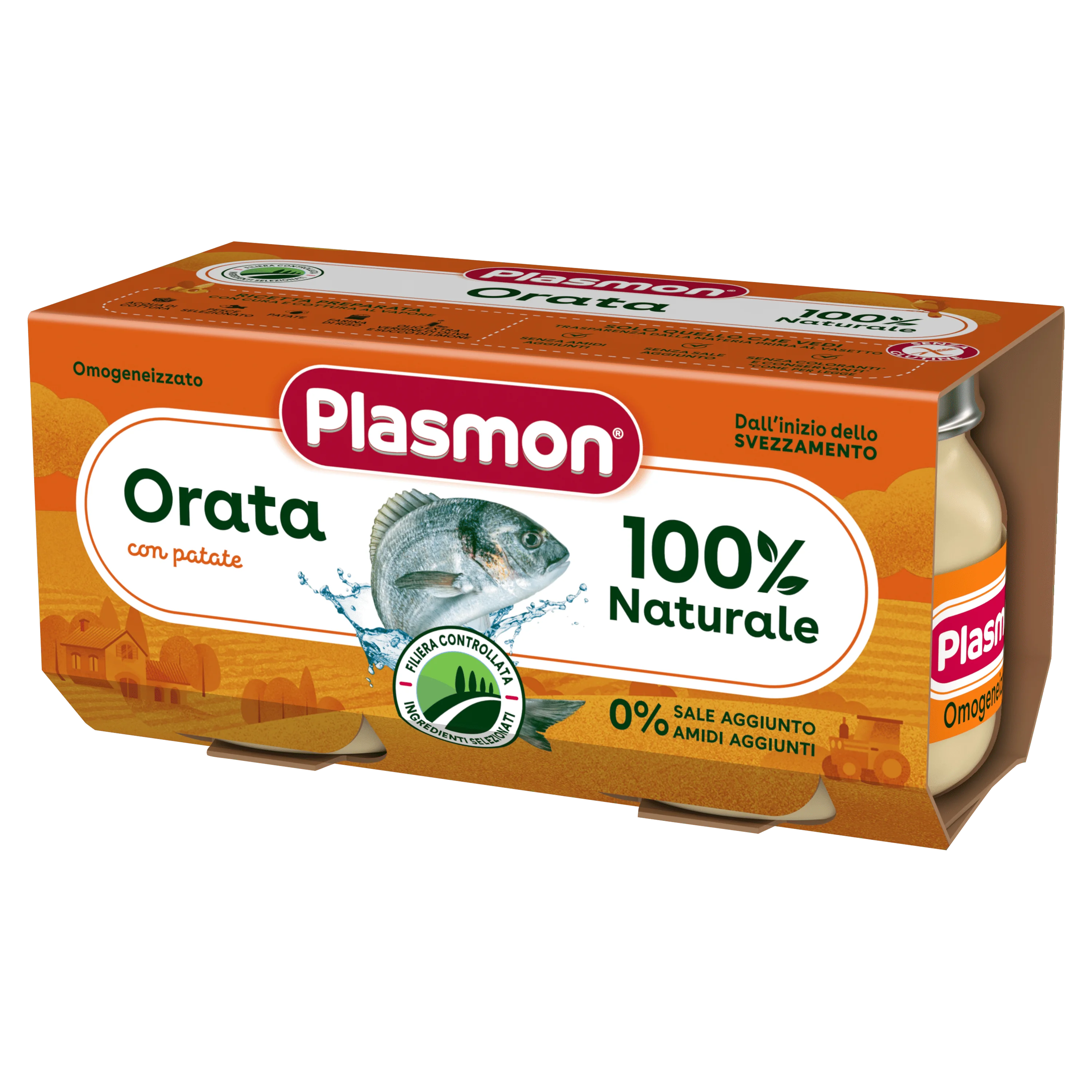 Plasmon Omogeneizzato Orata 2 Pz x 80 g Alimento per Infanzia