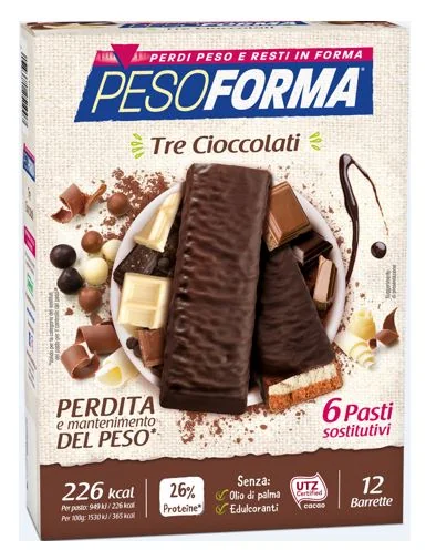 Pesoforma Barretta 3 Cioccolati Equilibrio del Peso