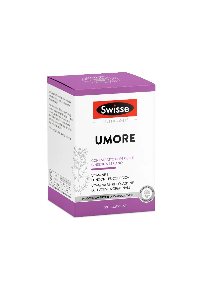 Swisse Umore Integratore con Iperico e Ginseng 50 Compresse Integratore Alimentare