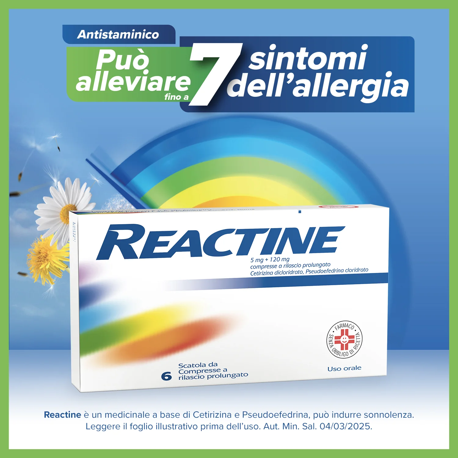 Reactine 6 Compresse Allergia