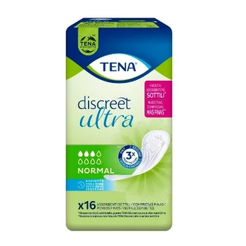 Tena Pannolone Sagomato Discreet Ultra Normal 16 Pezzi Assorbenti Sottili
