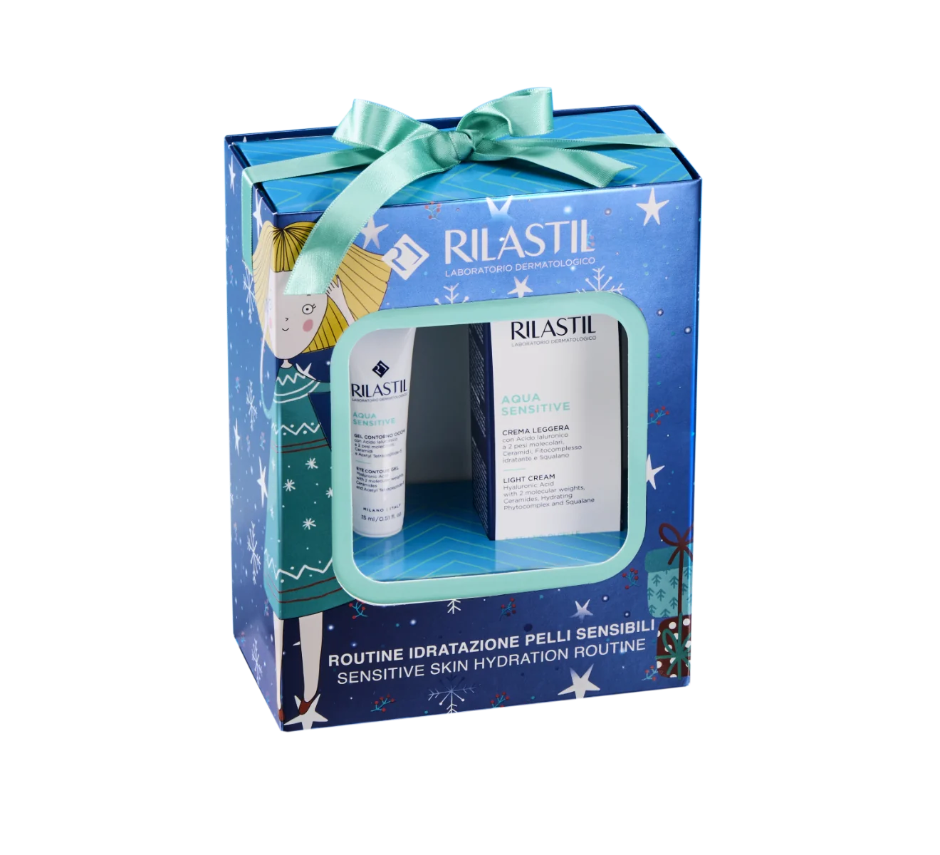 Rilastil - Cofanetto Natale Idratazione Pelli Sensibili Kit Viso