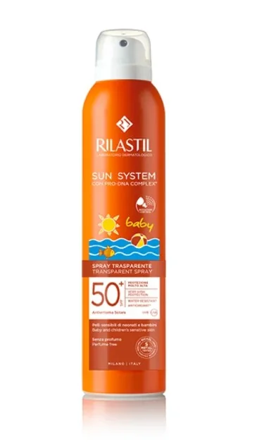 Rilastil Sun System Baby Spray Solare Trasparente SPF 50+ 200 ml Protezione Bambini