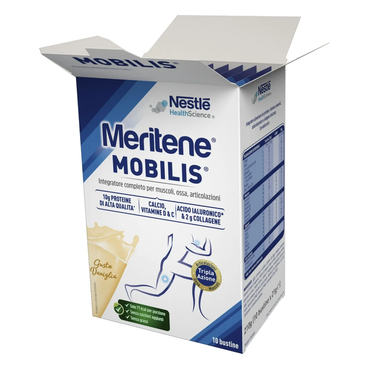 Meritene Mobilis Vaniglia Integratore Muscoli Ossa Articolazioni 10 bustine Mobilità Articolare