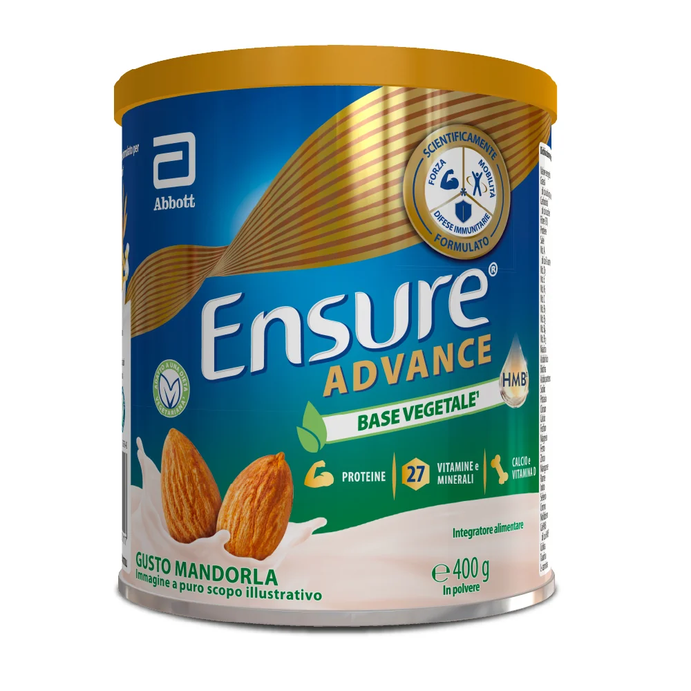 Ensure Advance Base Vegetale 400 g Gusto Mandorla Integratore Alimentare Con Proteine Vegetali