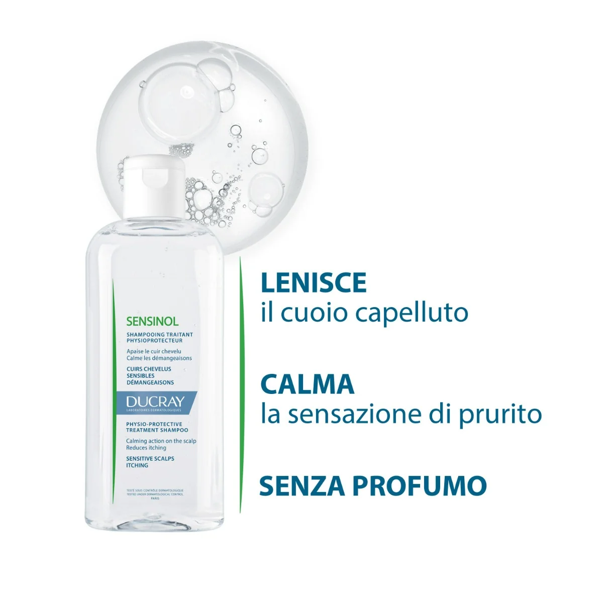 Ducray Sensinol Shampoo 200 ml Cuoio Capelluto Sensibile e Irritabile