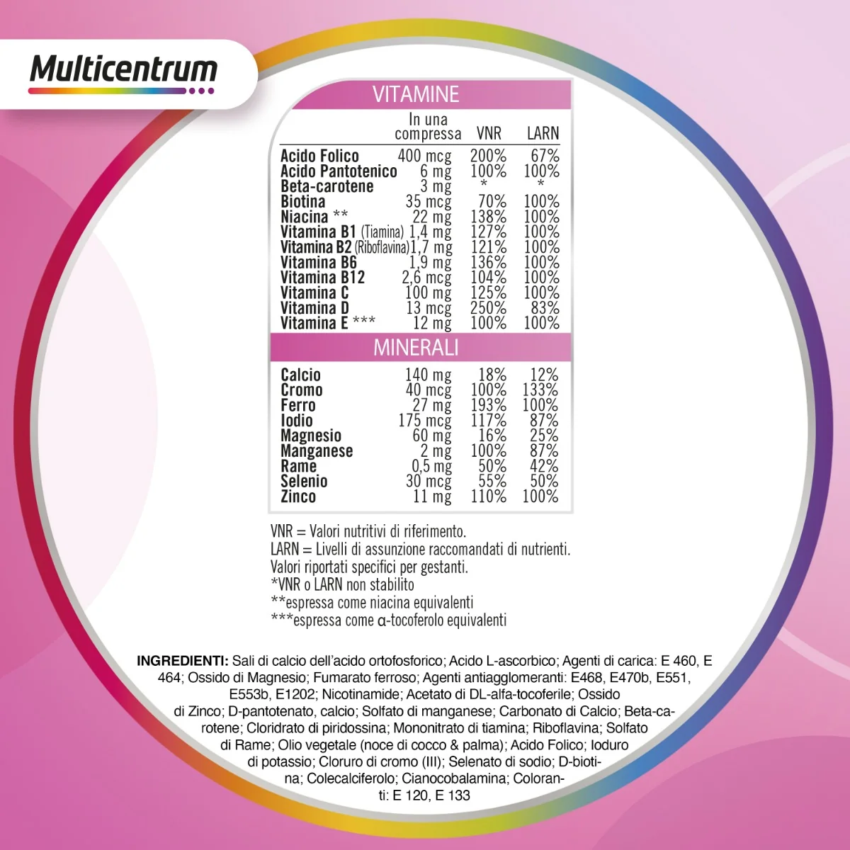 Multicentrum Mamma 30 compresse Multivitaminico per Donne in Gravidanza