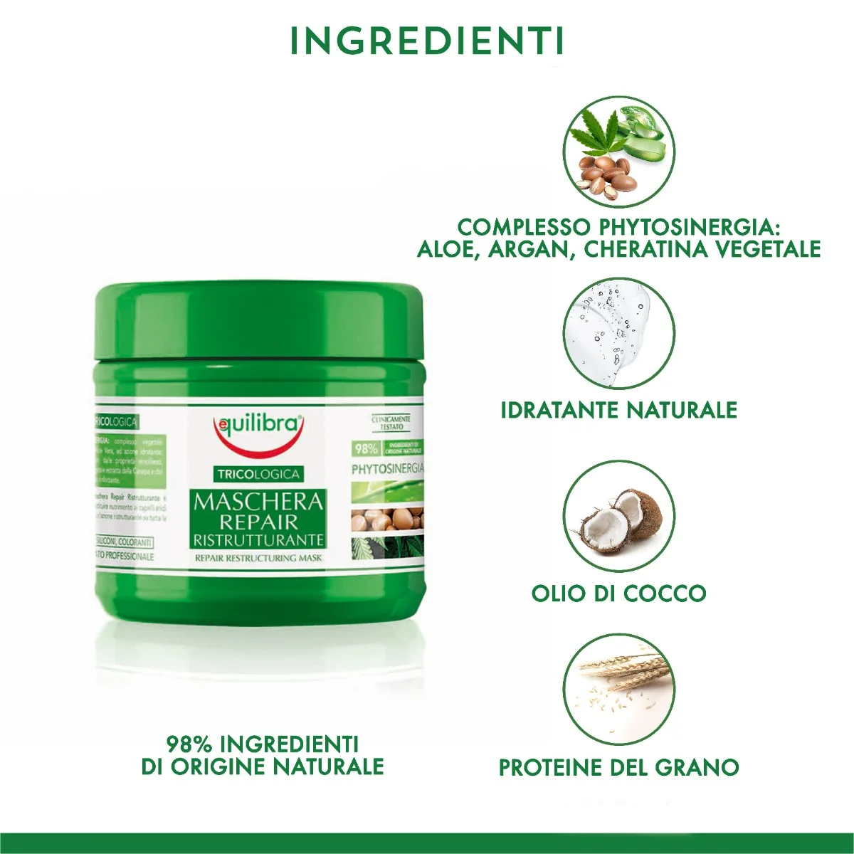Equilibra Tricol Maschera Repair 250 Ml Maschera ristrutturante