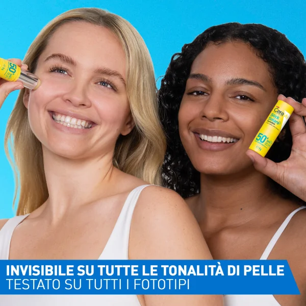 CeraVe Stick Solare Invisibile Spf 50+ 8 g Stick Solare per Viso Labbra e Aree Sensibili