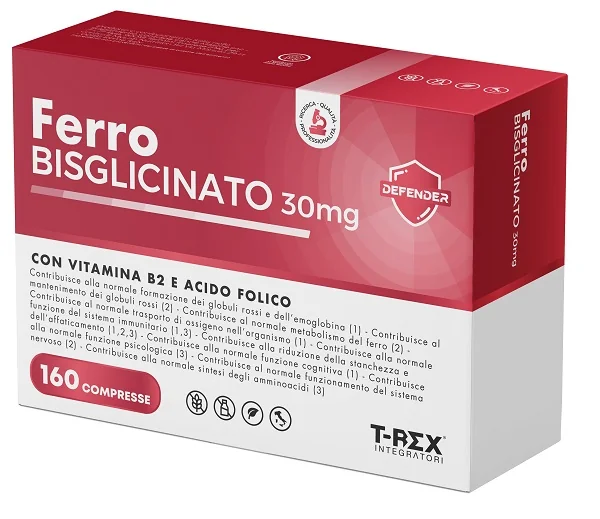 T-Rex Ferro Bisglicinato 30Mg 160Cpr