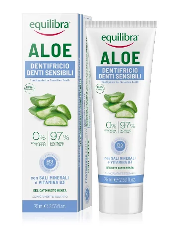 Equilibra Aloe Gel Dentifricio Denti Sensibili 75 Ml Delicato Gusto Menta