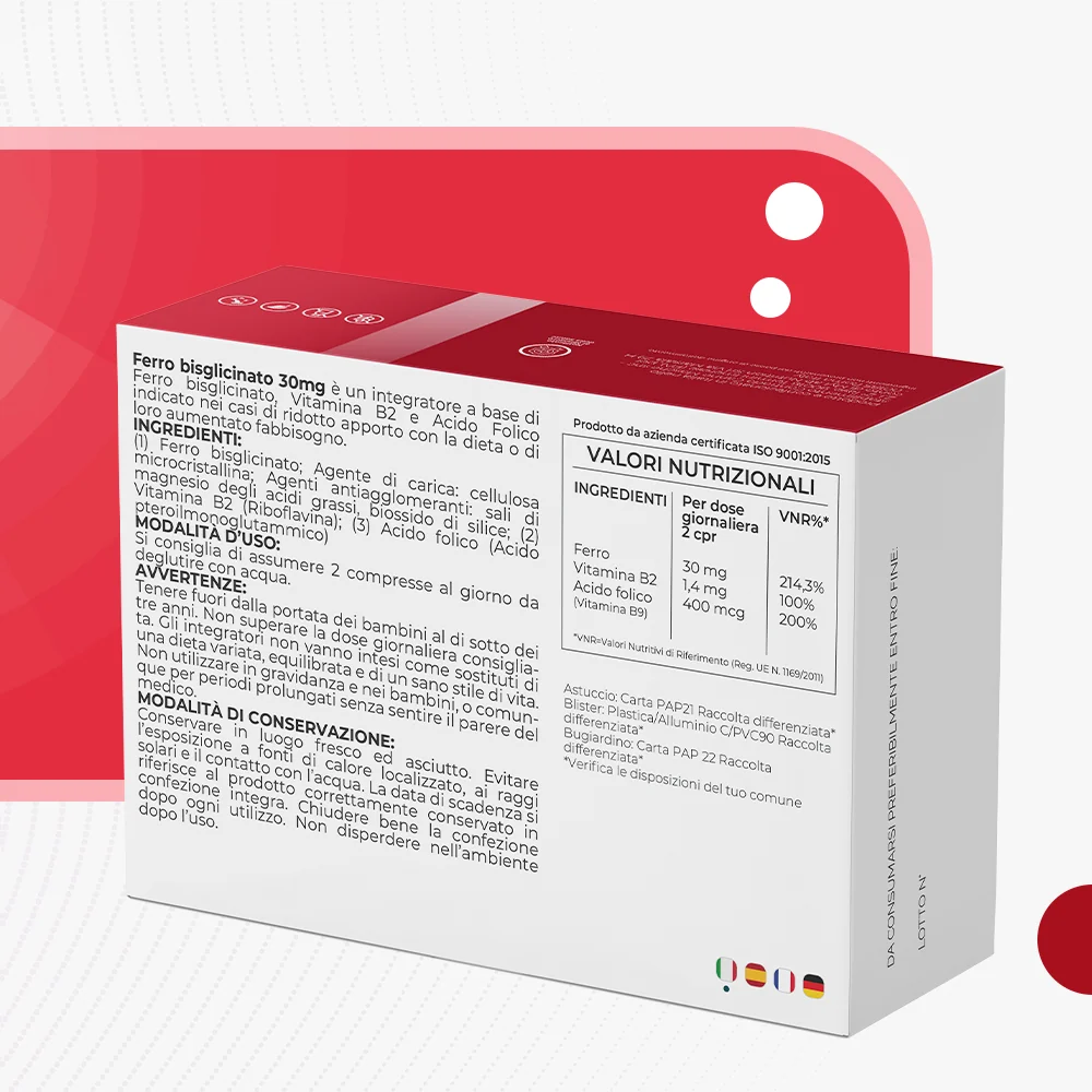 T-Rex Ferro Bisglicinato 30 mg 160 Compresse Metabolismo Ematopoietico