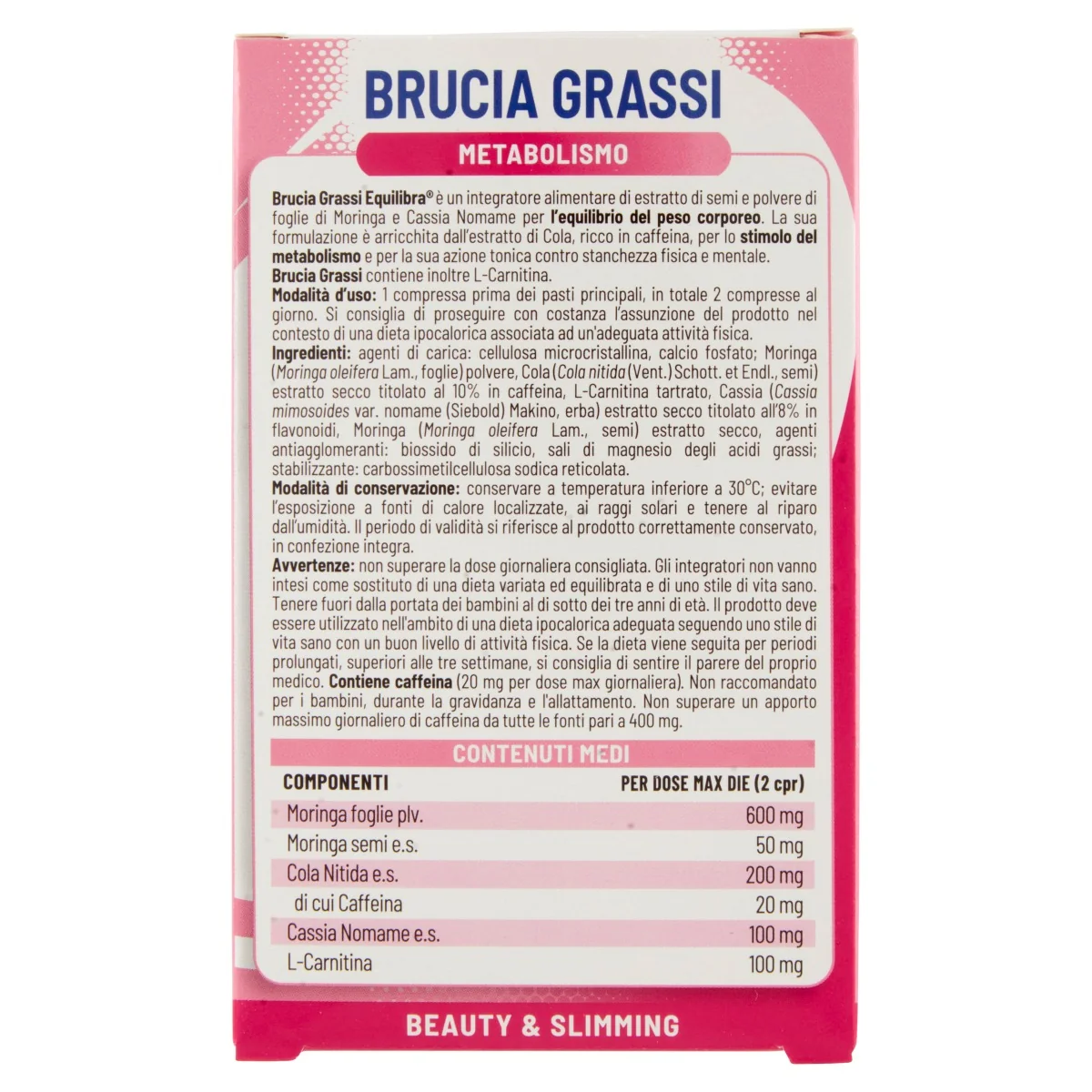 Equilibra Brucia Grassi 40 capsule Integratore per il controllo del peso